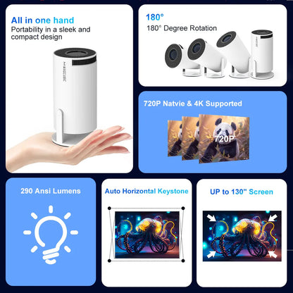 Cinematic Projector Portable Home Theater