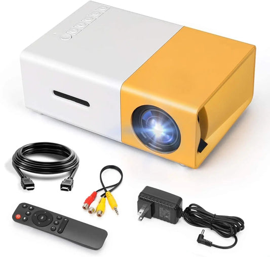 Tech Fuel HD 1080P LED Mini Projector | 400 Lumens | Portable Pocket Theater for Home (400 lm) Portable Projector (Multicolor)